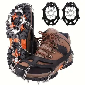 Universal Anti-slip Grip Spikes, Upgraded Universal Anti-slip Spikes For Ice Skates And Boots, With 19 Steel Spikes, Ice And Snow Grip Spikes, Suitabl