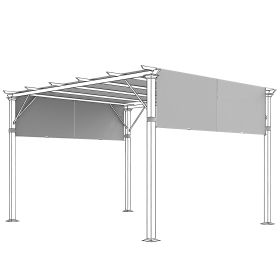 2 Pcs Pergola Replacement Canopy, UV Protection Pergola Shade Cover, Easy to Install, for 10 x 10ft Pergola, Light Gray