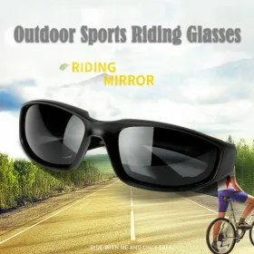 1 Pairs Motorcycle Sports Biker Riding Glasses Wind Resistant Eye Protection Sports Goggles Cycling Glasses Sunglasses Grey Color(TK/TMEU For Self-pic