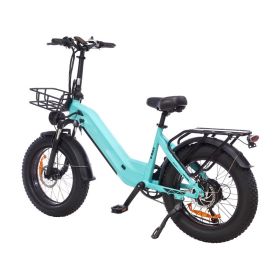 48V 750W Electric Fat Tire Bike, Shimano 7-Speed, Disc Brakes,  40 Km Range, Aluminum Alloy Frame, P1 LCD Display, Waterproof Design, Electric & Pedal