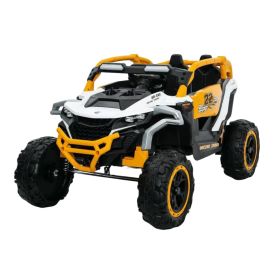 Ride On Models Truck Car 12V Kids Electric Vehicles, Remote Control, Front & Rear Shock Suspension, 2 Seater UTV, Flashlights And A Built-in Music Pla (Option: HAMIM3001WHITE)