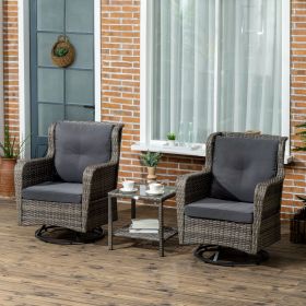 Patio Bistro Set (Option: Grey-910x750x330 mm)