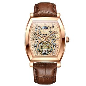 Hollow Belt Automatic Mechanical Watch (Color: Rose gold)