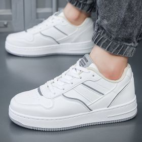 New men's fashion board shoes casual shoes small white shoes comfortable men's shoes casual sports shoes (Color: Gray, size: 40)