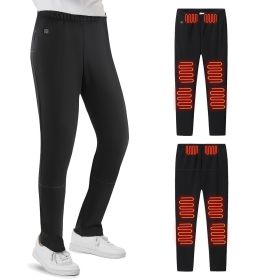 Winter Heated Pants for Men Women with 12 Heating Zones 5V USB Powered Heating Trouser with 3 Heating Levels Machine Washable for Outdoor Winter (size: 2XL)