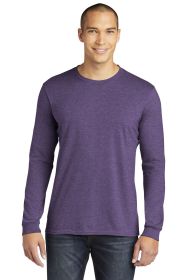 Gildan 100% Combed Ring Spun Cotton Long Sleeve T-Shirt 949 (Color: Heather Purple, size: 3XL)